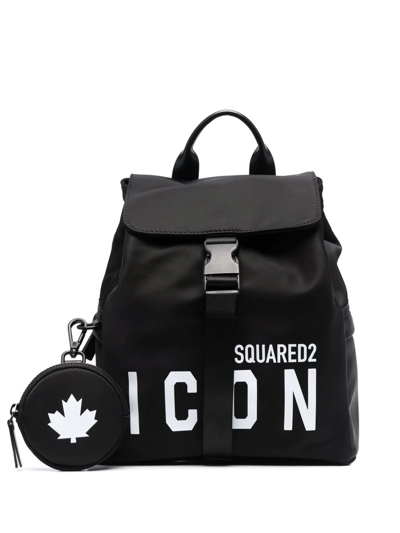 Dsquared2 Icon Logo-print Backpack In Black