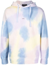 Apc Multicolor Tie-dye Victor Hoodie In Blue