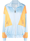 Khrisjoy Panelled Zip-up Track Jacket In Blue