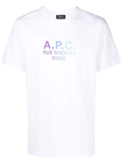 Apc Logo-print T-shirt In White