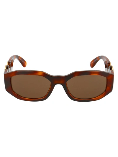Versace Ve4361 Havana Sunglasses In Brown