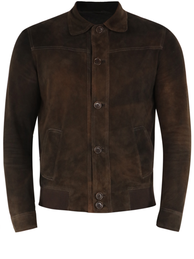 Salvatore Santoro Brown Leather Jacket - Atterley