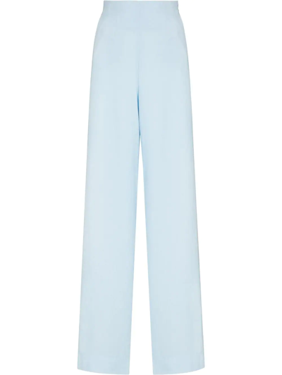 Materiel Wide-leg Twill Trousers In Blue
