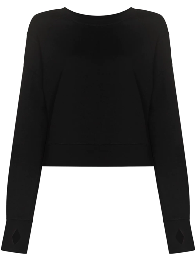 Sweaty Betty After Class Organic Cotton Sweatshirt In Black