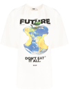 MSGM GREEN FUTURE GRAPHIC-PRINT T-SHIRT