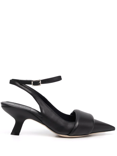 Vic Matie Pointed Low-heel Pumps In Black