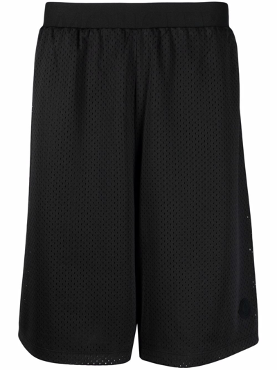 Moncler Men's Athletic Shorts With Zip Pockets In Black