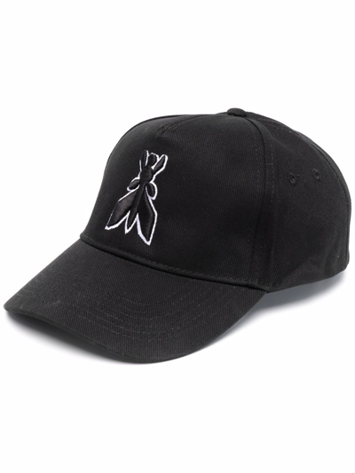 Patrizia Pepe Embroidered-logo Cotton Cap In Black