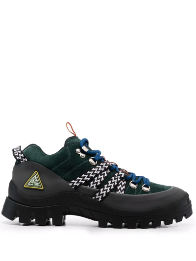 Lanvin Chunky-sole Lace-up Sneakers In Green
