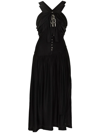 Rabanne Halterneck Chain-detail Midi Dress In Black