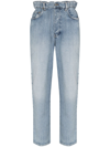 Miu Miu Light Blue Jeans With Ruffled Waist