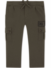 Dolce & Gabbana Logo Patch Cargo Trousers In Grey