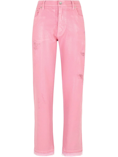 Dolce & Gabbana Straight-leg Denim Jeans In Pink_3