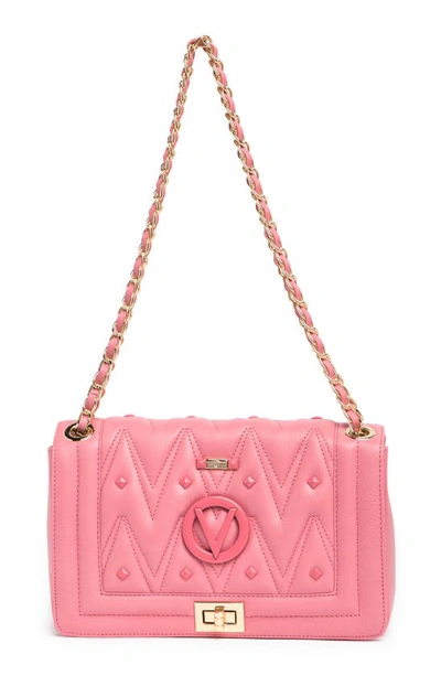 Valentino By Mario Valentino Alice D Leather Shoulder Bag In Pink Sorbet