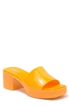 P.l.a.y. Jelly Block Heel Platform Mule In Bubblegum Orange