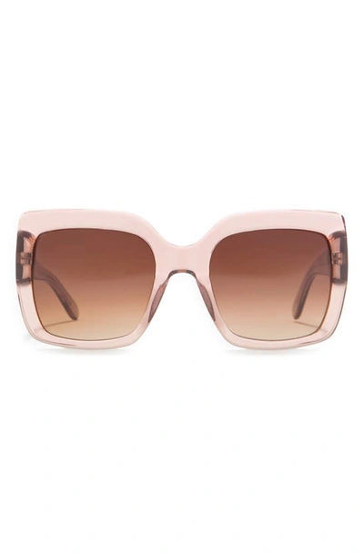 Bcbgmaxazria 50mm Oversized Square Sunglasses In Crystal Blush