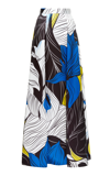 ELIE SAAB WOMEN'S PRINTED MIKADO MIDI SKIRT