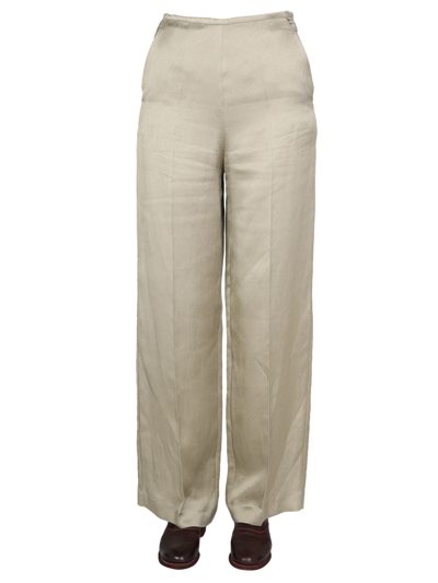 Alysi Satin Trousers In Beige