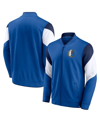 FANATICS MEN'S FANATICS BRANDED BLUE, NAVY DALLAS MAVERICKS LEAGUE BEST PERFORMANCE FULL-ZIP JACKET