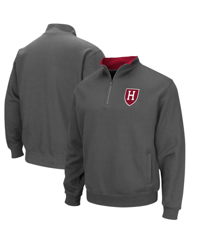 Colosseum Men's  Charcoal Harvard Crimson Tortugas Team Logo Quarter-zip Jacket