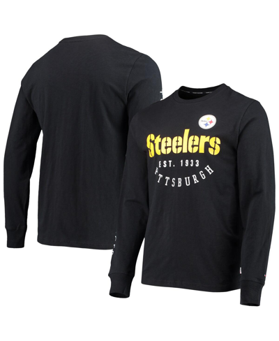 Tommy Hilfiger Men's  Black Pittsburgh Steelers Peter Long Sleeve T-shirt