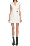 Givenchy Padlock Washed Denim Minidress In White