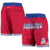 MITCHELL & NESS MITCHELL & NESS RED NEW ENGLAND PATRIOTS JUST DON GOLD RUSH SHORTS
