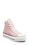 Converse Chuck Taylor All Star Hi Lift Canvas Platform Sneakers In Pink Clay