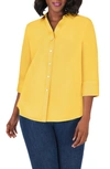 FOXCROFT MARY NON-IRON STRETCH COTTON BUTTON-UP SHIRT