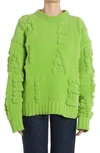 Bottega Veneta Alphabet Jacquard Chenille Sweater In Caterpillar