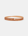 Lafayette 148 Italian Vachetta Leather Double Wrap Belt In Copper