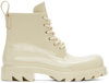 Bottega Veneta Combat Rubber Ankle Boots In 9031 Sea Salt