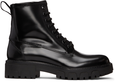 Hugo Black Axel Ankle Boots In Schwarz