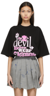 VETEMENTS BLACK DEVIL DOES WEAR VETEMENTS T-SHIRT