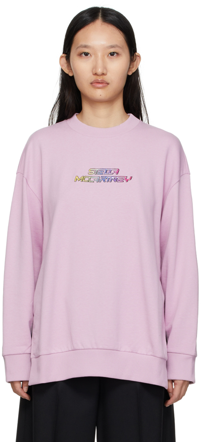 Stella Mccartney Purple High Frequency Gel Logo Sweatshirt In Pink