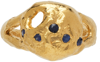 ALIGHIERI GOLD 'THE SAPPHIRE'S PATH' RING