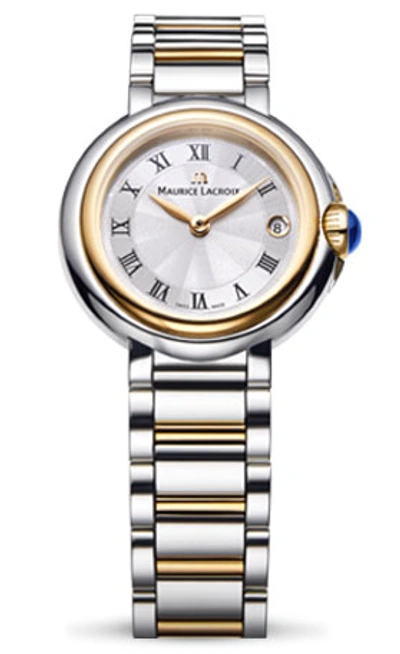 Maurice Lacroix Fiaba Silver Dial Ladies Watch Ml-fa1003-pvp13-110 In Gold Tone,silver Tone