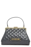 LOVE MOSCHINO BORSA QUILTED LEATHER TOP HANDLE BAG