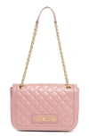LOVE MOSCHINO BORSA QUILTED LEATHER SHOULDER BAG