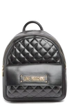 LOVE MOSCHINO BORSA QUILTED LEATHER BACKPACK