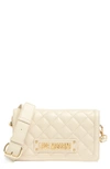 LOVE MOSCHINO BORSA QUILTED LEATHER CROSSBODY BAG
