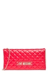 LOVE MOSCHINO BORSA QUILTED LEATHER CROSSBODY BAG