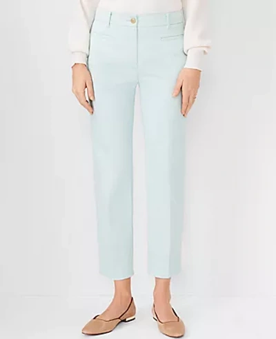 Ann Taylor The Cotton Crop Pant In Spring Dew