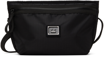 Acne Studios Black Medium Crossbody Messenger Bag In 900 Black