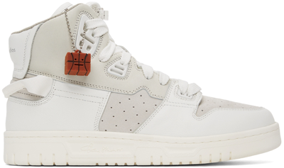 Acne Studios Buxeda Suede-trimmed Leather High-top Sneakers In White