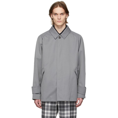 Thom Browne Hip Length Driver Jacket Cotton Mid Grey
