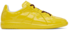 MAISON MARGIELA YELLOW COATED LEATHER REPLICA SNEAKERS
