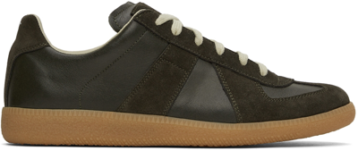 Maison Margiela Replica Low-top Trainers In Leather And Suede In Black
