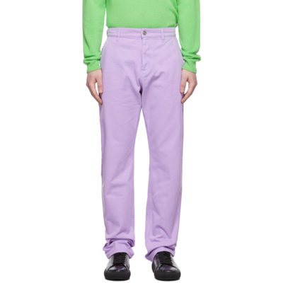 Versace Purple Workwear Trousers In 1d320 Orchi