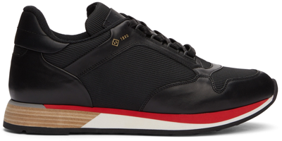 Dunhill Duke Mesh And Leather Sneakers In Black